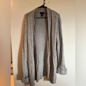 Lane Bryant long gray sweater: size 14/16